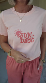 SUNDAY cotton tee peach