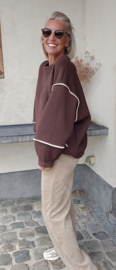 JUNE fleece sweatshirt chocolat