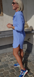 KATE cotton shirt dress blue 