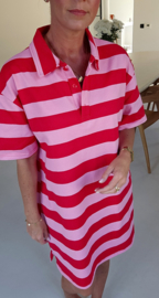 LISETTA striped polo shirt dress