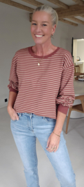 ALEXIS sweatshirt striped terra