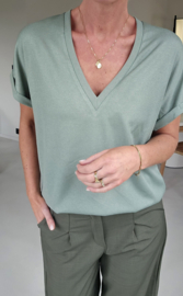 INA viscose tee darker mint
