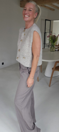 BENEDICTE loose wide leg pants taupe