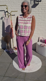 MAXIE loose pants aubergine