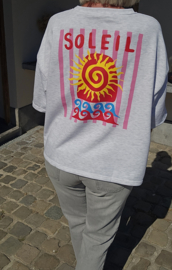 LE SOLEIL short-sleeved sweatshirt grey