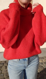 CHARLINE turleneck knit red