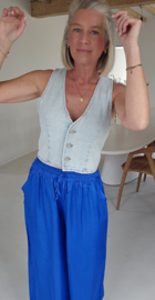 SANDRIN jeans waistcoat soft blue