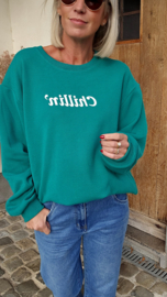 CHILLIN' oversized sweatshirt green