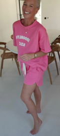 BROOKLYN NYC sweatshirt set pink