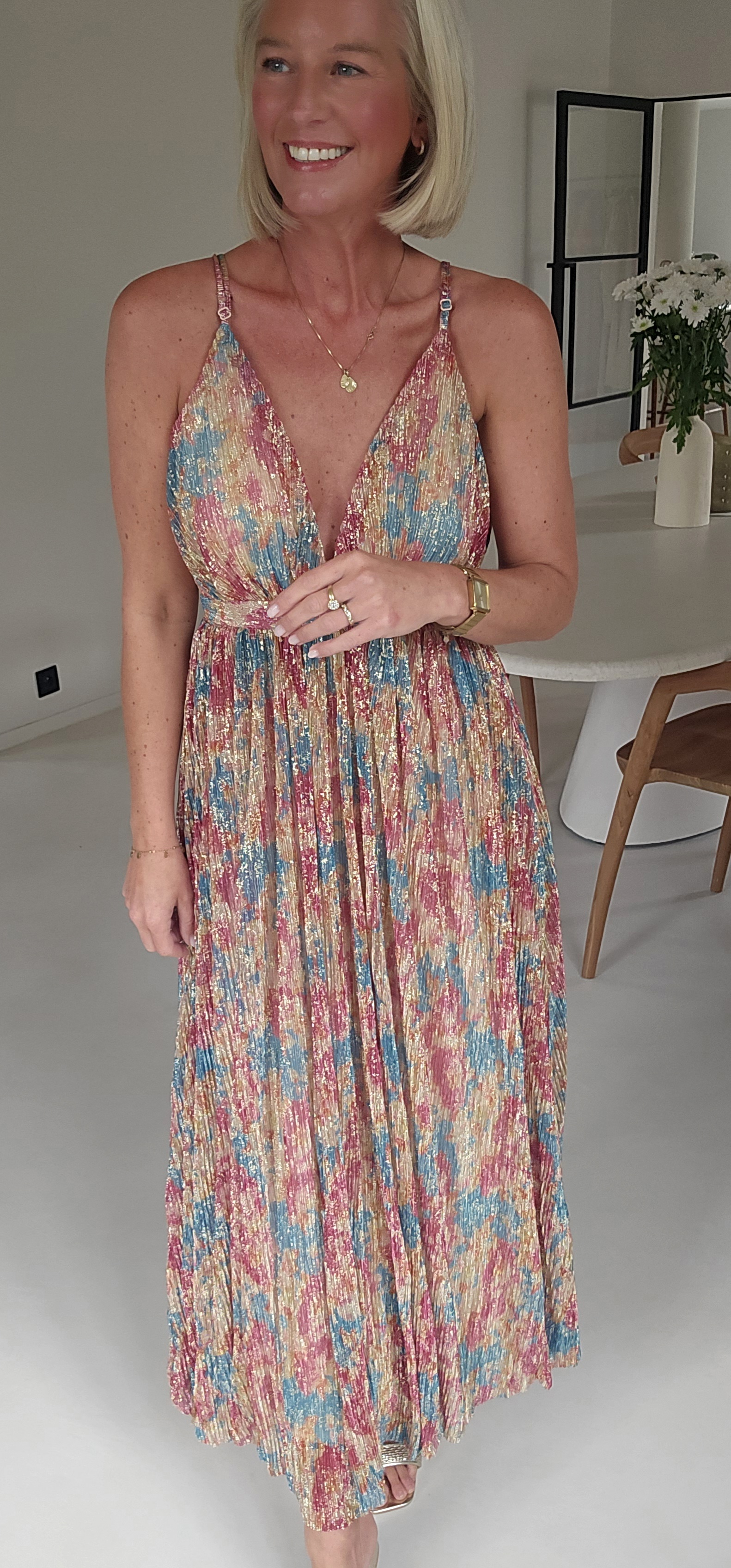 ROZETTA maxi party dress turquoise