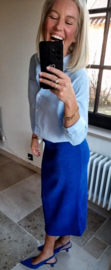 IZE soft velvet skirt kobalt blue