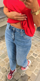 JANINE mom jeans midi blue