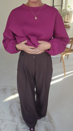 BILLIE-JEAN suit pants chocolat
