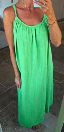 LIJA maxi sleeveless tetra dress green