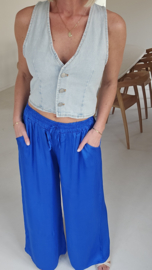 SANDRIN jeans waistcoat soft blue