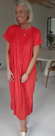 DIDI maxi terry T-shirt dress red