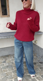 CHARI turleneck knit burgundy