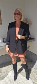 CHALIZE viscose dress rust