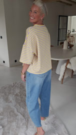 STRIPED BREEZE short-sleeved sweatshirt yellow