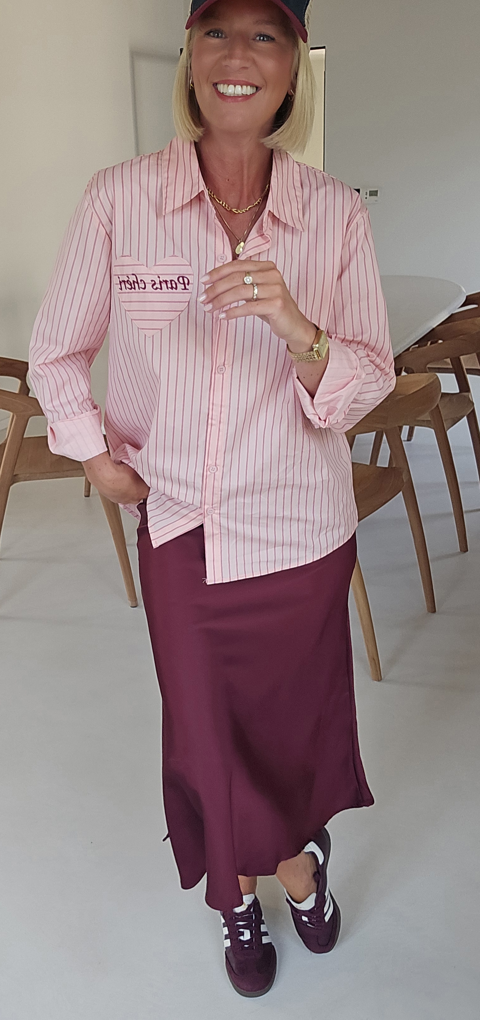 PARIS CHÉRI striped shirt soft pink