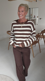 ANOUK striped soft knit chocolat