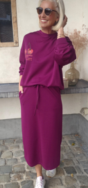 LOVELY sweatshirt skirt aubergine