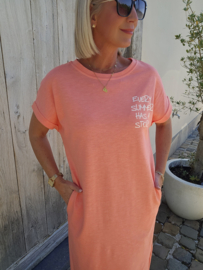 SUMMER STORY tee dress coral