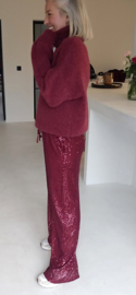 MILI glitter pants burgundy