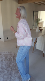 SPRING check jacket pink