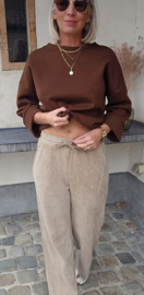 ZITA soft corduroy pants beige