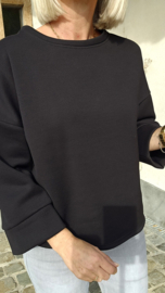 ANDREA fleece sweatshirt black