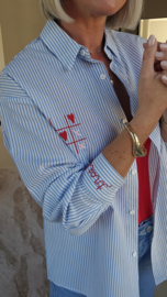 LOVE LETTER striped shirt