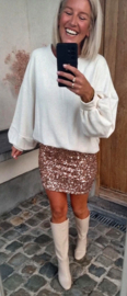 BLISS mini glitter skirt bronze