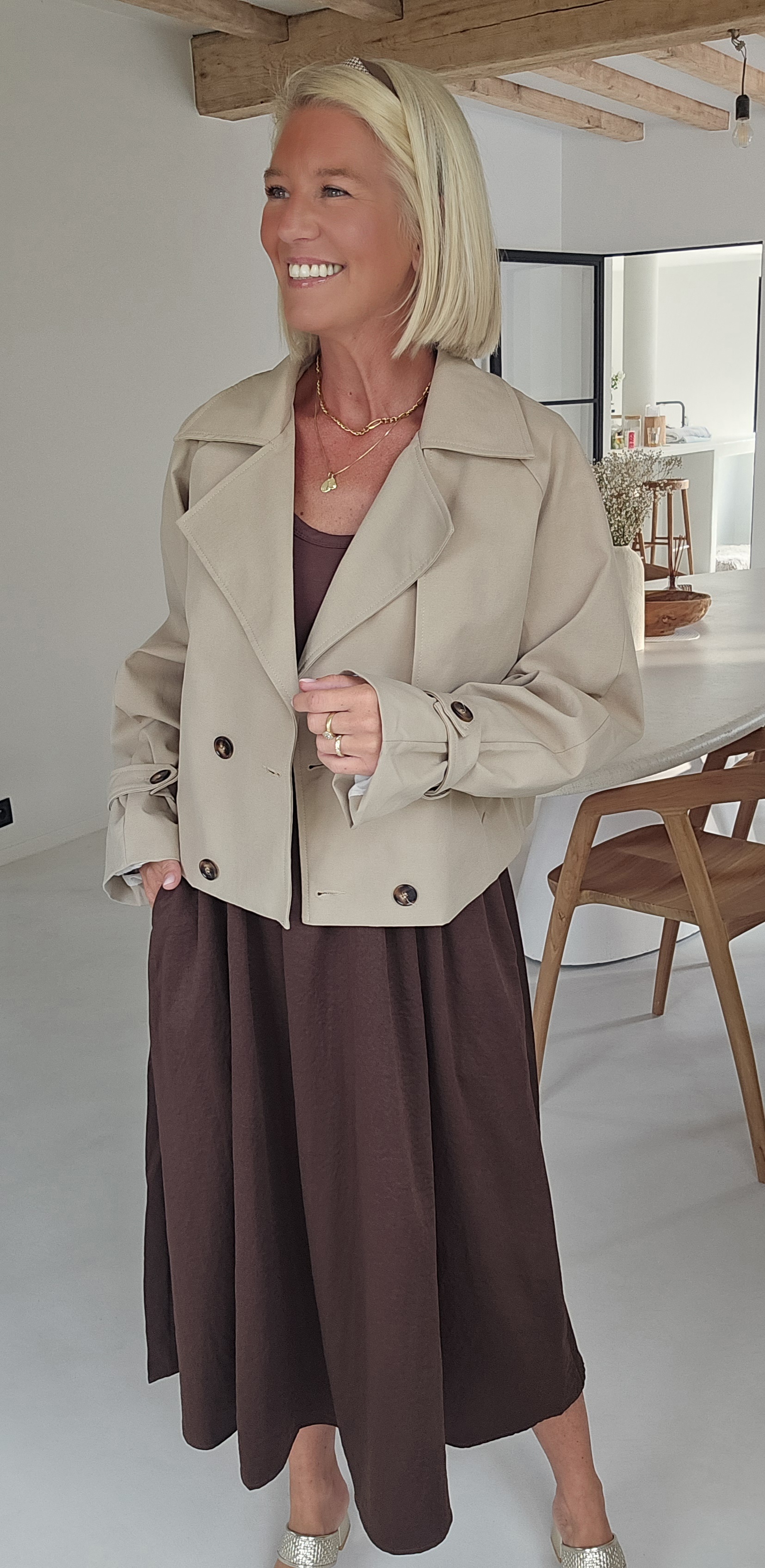 NINNE short trench beige