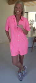 JOLIA terry playsuit neon pink