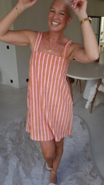 DOLLY striped sponge dress pink