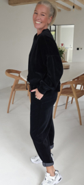 VERO soft velvet jogger set black