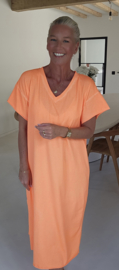 PEGGIE maxi T-shirt dress neon orange