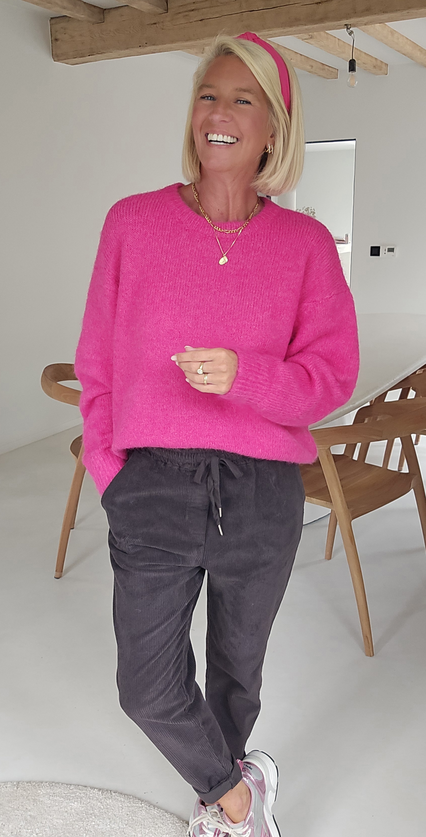 AMTE corduroy jogger pants chocolat