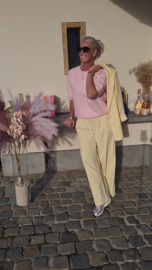 SUNLIT tailored pants soft yellow