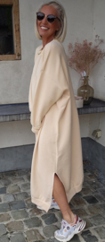 ROBYN maxi sweatshirt fleece dress vanilla