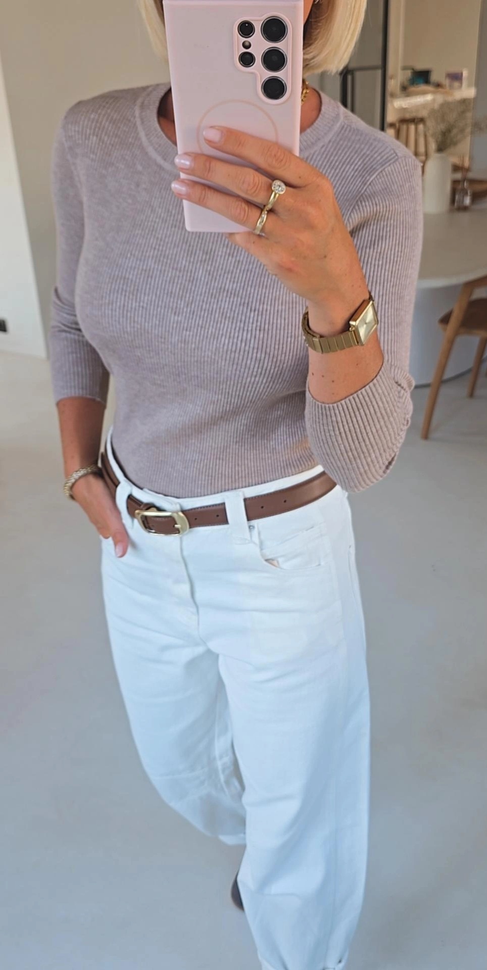 MILIA basic knit taupe