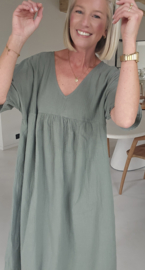 RIMINI maxi tetra dress khaki