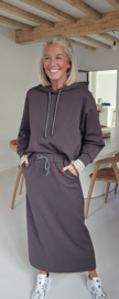 LISANNA sweatshirt set anthracite with checkered detail