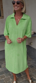 DIDOE maxi sponge dress fresh green
