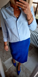 IZE soft velvet skirt kobalt blue