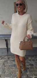 MANDINE midi knit dress cream