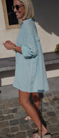 AMALFI tetra shirt dress pastel mint