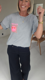 HAPPY cotton T-shirt grey