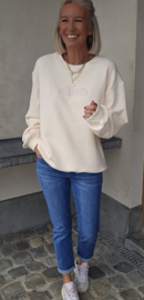 CHILLIN' oversized sweatshirt ecru